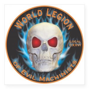 Legion of Evil Machinists Square Sticker