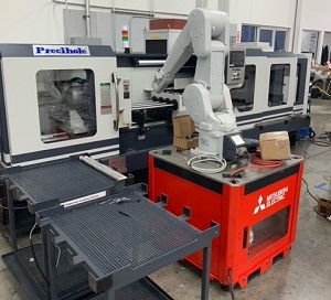Precihole 4 spindle gun drill and Mitsubishi RV 7FRLL D Industrial Robot