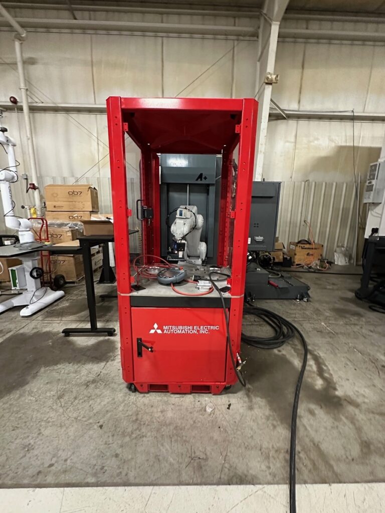 Mitsubishi LoadMate Plus Machine Tending Robotic Cell in Lorain OH Headquarters