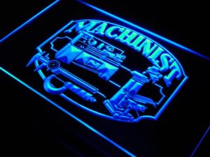 machinist neon sign