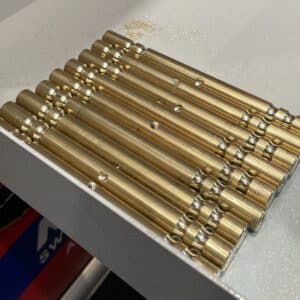 Crossbow Riser Rods on Nexturn SA-20B 7-Axis Swiss Lathe
