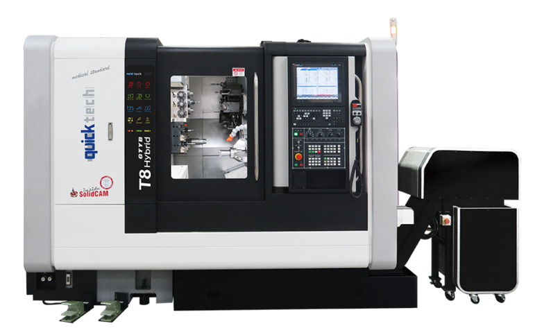 Quicktech T8 Hybrid - 9-Axis Mill-Turn Center with Turret & B-Axis
