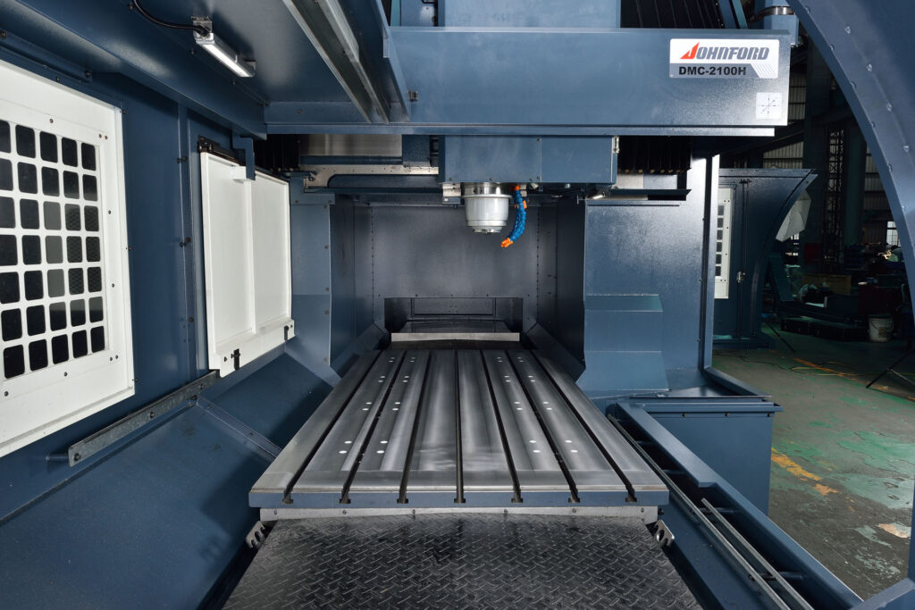 Dmc 2100H On Factory Floor Full Shot Of Interior Table And Spindle