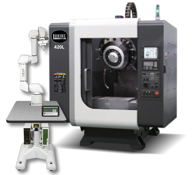 Seiki – Powered by Ugint UT-380 MILL/Drill/Tap Center with OB7 Stretch Collaborative Robot