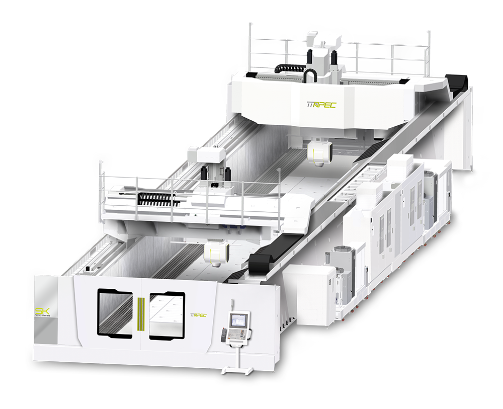 Apec Skm30200-Twin 5-Axis Extra Large Scale High Speed Dual Beam Machining Center